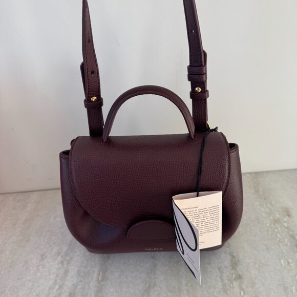 NWT LIMITED EDITION Polene Numero Un Nano Textured Burgundy - Picture 6 of 9